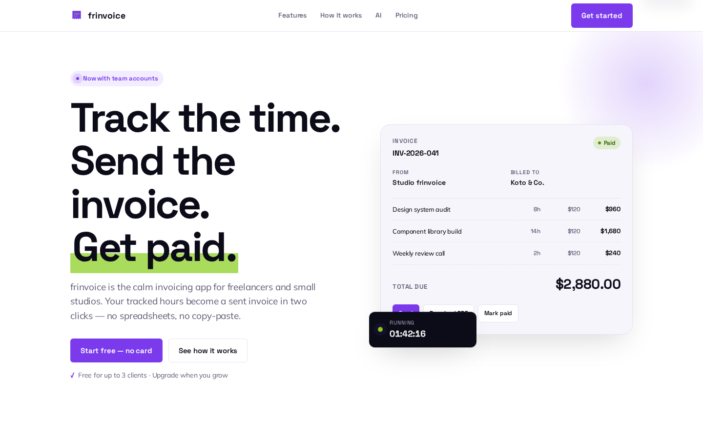frinvoice.com screenshot